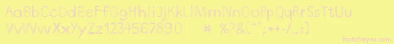 DoodlepenLimited Font – Pink Fonts on Yellow Background