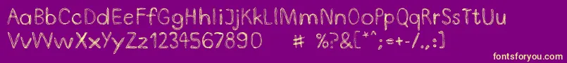 Fonte DoodlepenLimited – fontes amarelas em um fundo roxo