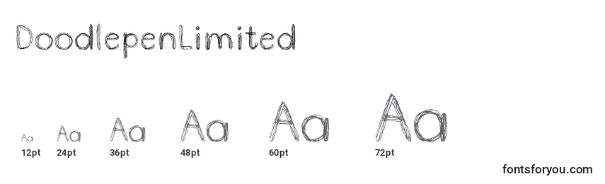 Размеры шрифта DoodlepenLimited