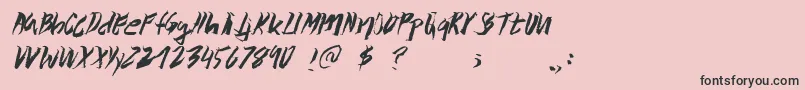 fuente Wolvos – Fuentes Negras Sobre Fondo Rosa