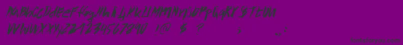 Wolvos Font – Black Fonts on Purple Background