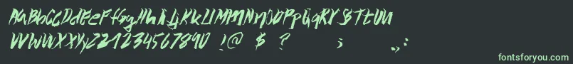 Wolvos Font – Green Fonts on Black Background