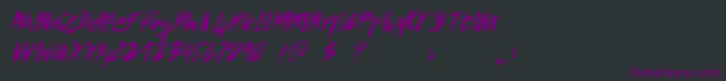 Wolvos Font – Purple Fonts on Black Background