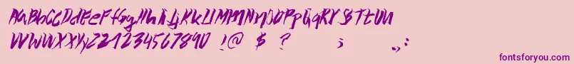 Wolvos Font – Purple Fonts on Pink Background
