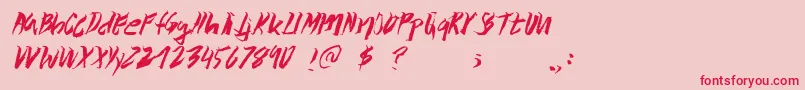 Wolvos Font – Red Fonts on Pink Background
