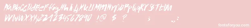 Wolvos Font – White Fonts on Pink Background
