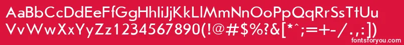JournalsansRegular Font – White Fonts on Red Background