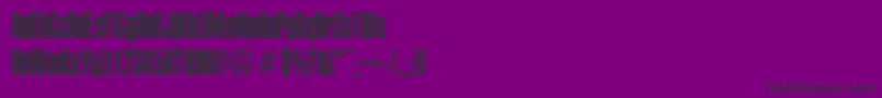 PlaketteSerialRegularDb-Schriftart – Schwarze Schriften auf violettem Hintergrund