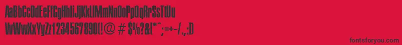 PlaketteSerialRegularDb Font – Black Fonts on Red Background