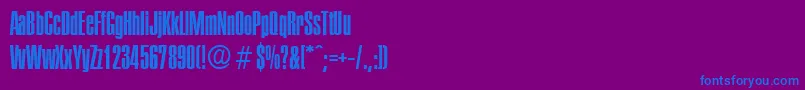 PlaketteSerialRegularDb-fontti – siniset fontit violetilla taustalla