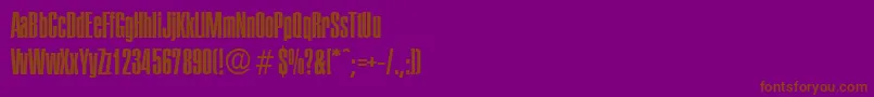 PlaketteSerialRegularDb-Schriftart – Braune Schriften auf violettem Hintergrund