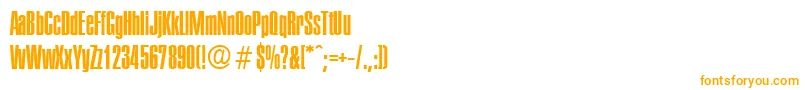PlaketteSerialRegularDb-fontti – oranssit fontit