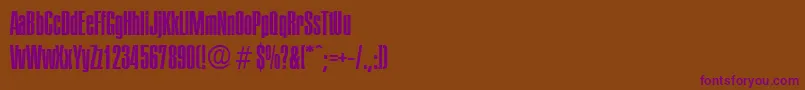 Шрифт PlaketteSerialRegularDb – фиолетовые шрифты на коричневом фоне