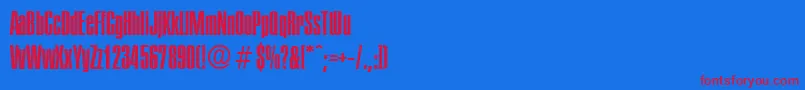 PlaketteSerialRegularDb Font – Red Fonts on Blue Background
