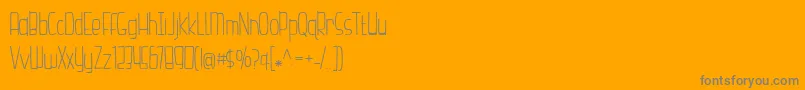 フォントHazelnutWaterLight – オレンジの背景に灰色の文字