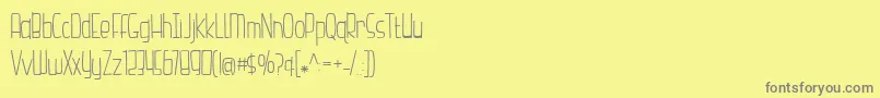 Czcionka HazelnutWaterLight – szare czcionki na żółtym tle