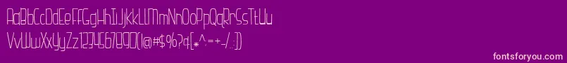 HazelnutWaterLight Font – Pink Fonts on Purple Background