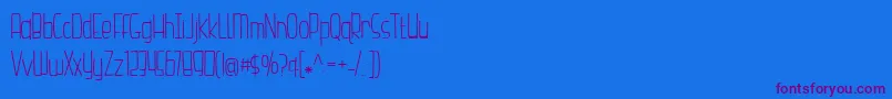 HazelnutWaterLight-Schriftart – Violette Schriften auf blauem Hintergrund