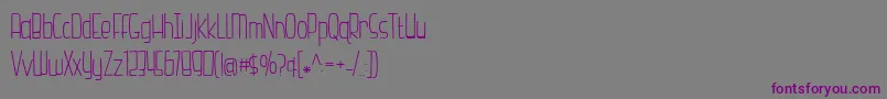 HazelnutWaterLight Font – Purple Fonts on Gray Background