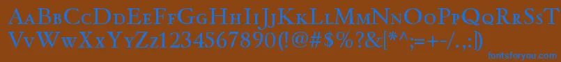 WinthorpescRegular Font – Blue Fonts on Brown Background