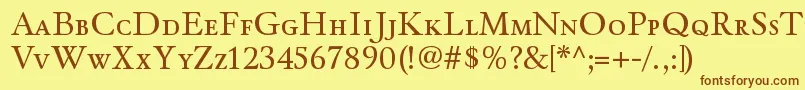 WinthorpescRegular Font – Brown Fonts on Yellow Background