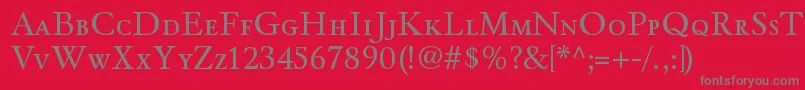 WinthorpescRegular Font – Gray Fonts on Red Background