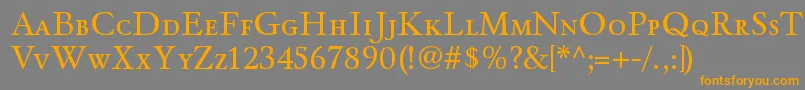 WinthorpescRegular Font – Orange Fonts on Gray Background