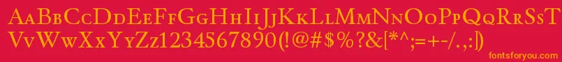 WinthorpescRegular Font – Orange Fonts on Red Background