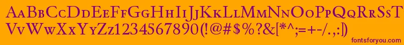 WinthorpescRegular Font – Purple Fonts on Orange Background