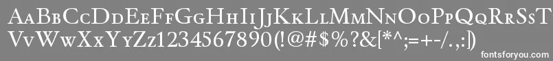 フォントWinthorpescRegular – 灰色の背景に白い文字