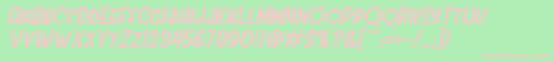WestmeathItalic Font – Pink Fonts on Green Background