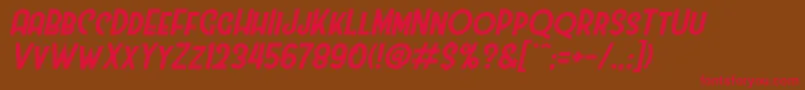 WestmeathItalic Font – Red Fonts on Brown Background