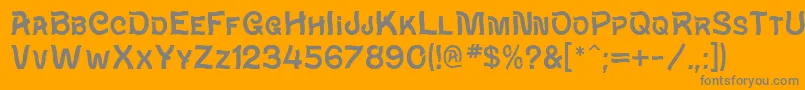 Czcionka WaverlyMf – szare czcionki na pomarańczowym tle