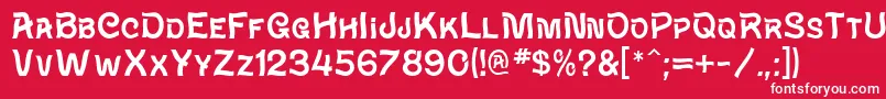 WaverlyMf Font – White Fonts on Red Background