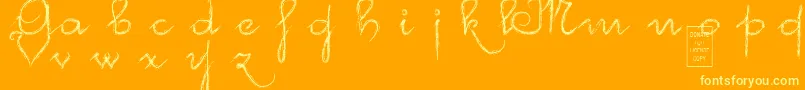 Mcvincenzo Font – Yellow Fonts on Orange Background