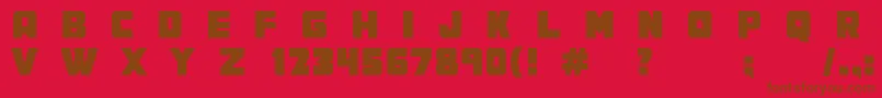 MefDisplay Font – Brown Fonts on Red Background