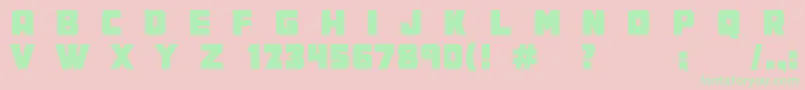Police MefDisplay – polices vertes sur fond rose