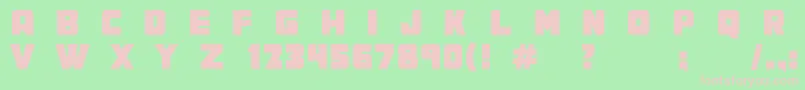 MefDisplay Font – Pink Fonts on Green Background