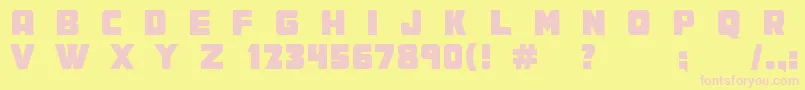 MefDisplay Font – Pink Fonts on Yellow Background