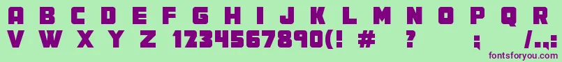 MefDisplay Font – Purple Fonts on Green Background