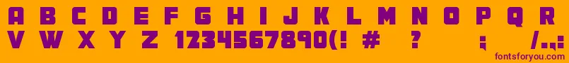 MefDisplay Font – Purple Fonts on Orange Background