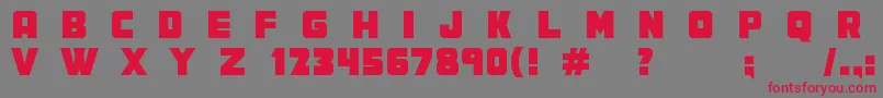 MefDisplay Font – Red Fonts on Gray Background
