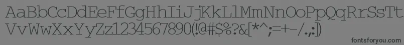 Typew6-Schriftart – Schwarze Schriften auf grauem Hintergrund
