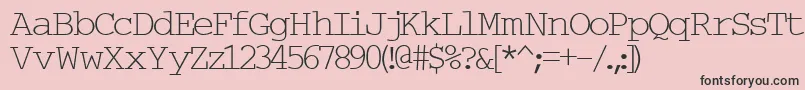 Typew6-fontti – mustat fontit vaaleanpunaisella taustalla