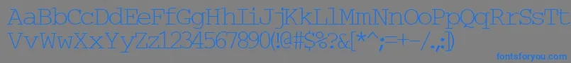 Typew6-fontti – siniset fontit harmaalla taustalla