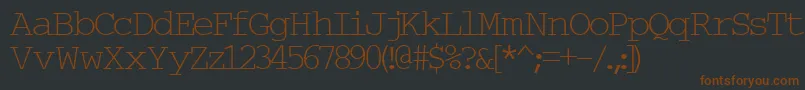 Typew6-fontti – ruskeat fontit mustalla taustalla