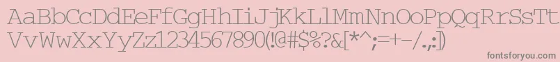 フォントTypew6 – ピンクの背景に灰色の文字