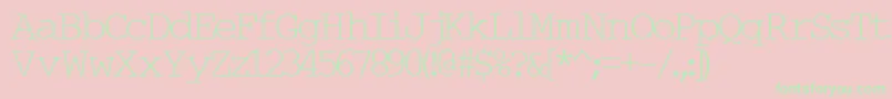 フォントTypew6 – ピンクの背景に緑の文字