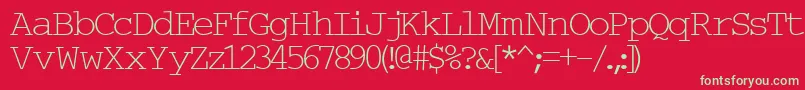 フォントTypew6 – 赤い背景に緑の文字