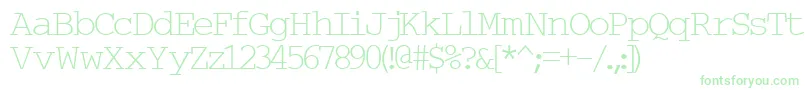Typew6-fontti – vihreät fontit valkoisella taustalla